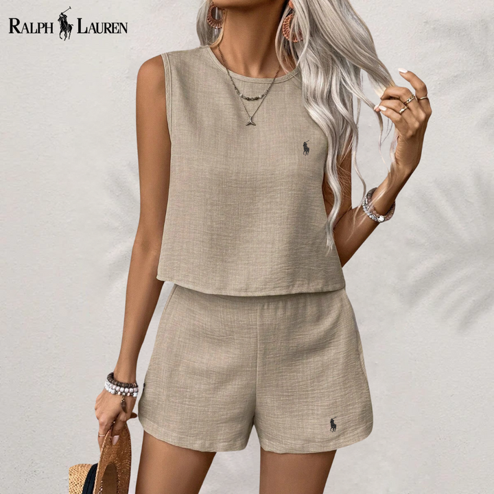 Linen Serenity Complete Two-Piece Set by Ꮢ. Ꮮаᴜгеn + Free Ꮢ. Ꮮаᴜгеn Sun Hat