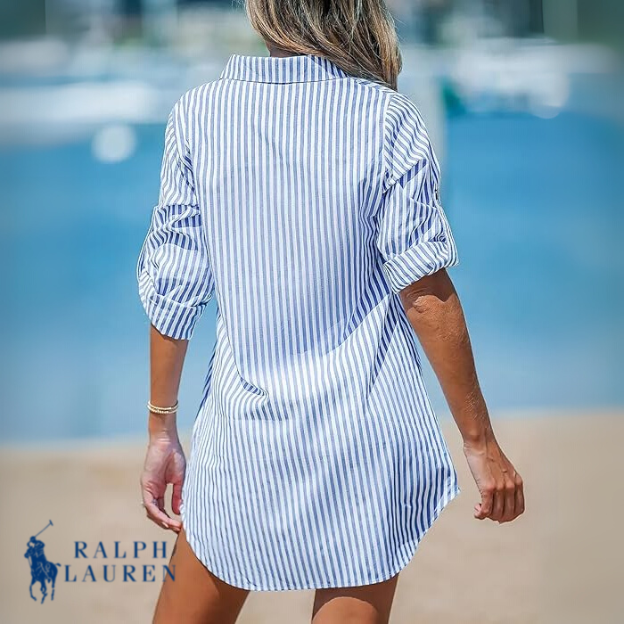 Ꮢ. Ꮮаᴜгеn Classic Striped Shirt Dress